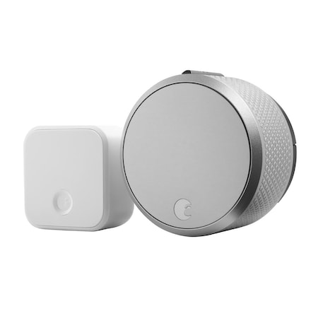 August Smart Lock Pro + Connect Bundle - Silver SL03C02S03